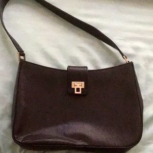 Genuine Black Leather Shoulder Bag